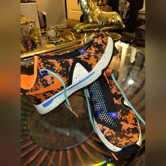 Nike PG 4 Digi Camo Light Cream/Total Orange size 11 - Picture 2 of 8